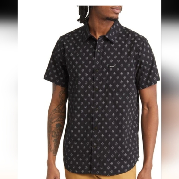 BRIXTON Men's short sleeve button down stretch shirt Size XL new - Picture 6 of 13